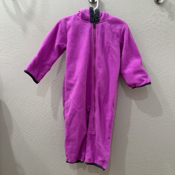 Columbia Hot Pink Fleece Bear Hooded Bunting - Picture 2 of 10